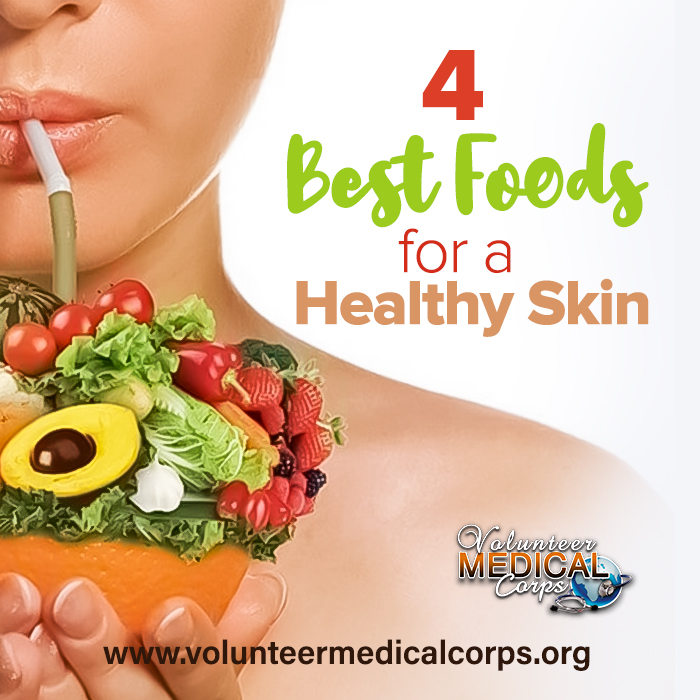 4 BEST FOODS FOR A HEALTHY SKIN